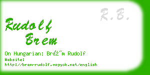 rudolf brem business card